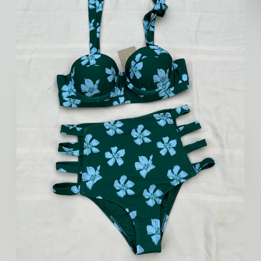 New XS Green High Waist Bikini